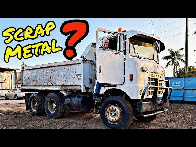 SCRAPPED! Old Caterpillar V8 Diesel Dump Truck - Will it Run & Work?