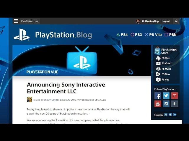 Announcing Sony Interactive Entertainment LLC SIE More Powerful PlayStation