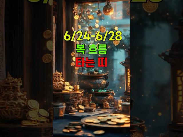 6/24-6/28 복 흐름 타는 띠 #6월운세 #재물복 #복터지는띠 #띠별운세