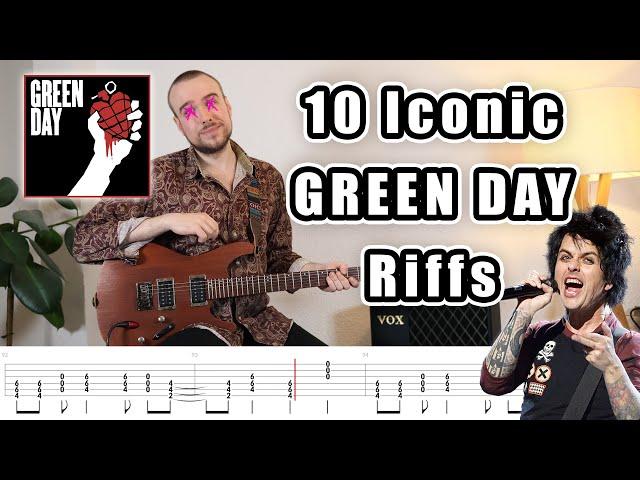 10 Iconic GREEN DAY Riffs (with Tabs)