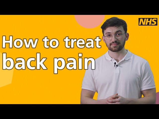 How to treat back pain