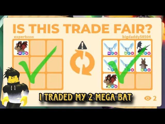 TRADING MEGA BAT DRAGON UNTIL I GET WIN | Roblox Adopt me