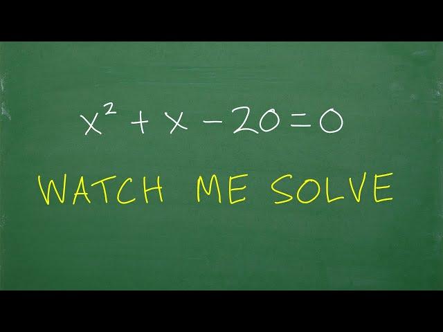 Watch me solve a QUADRATIC EQUATION step-by-step…