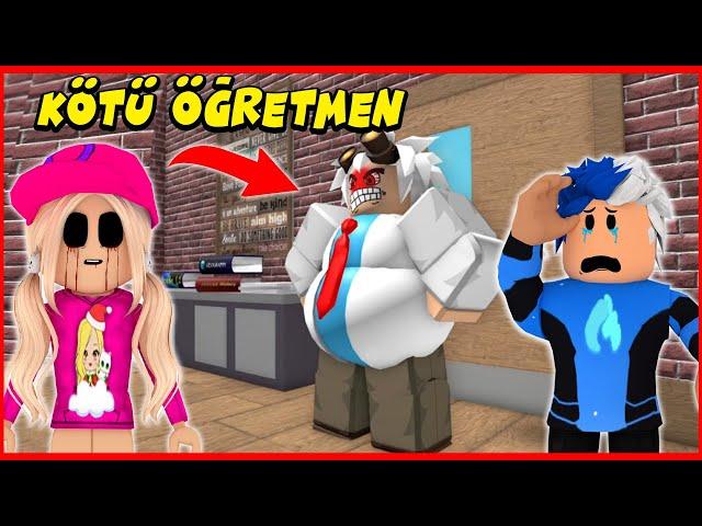 KÖTÜ ÖĞRETMEN BİZİ OKULA KİLİTLEDİ   ROBLOX KÜBRA NİSA HAN KANAL