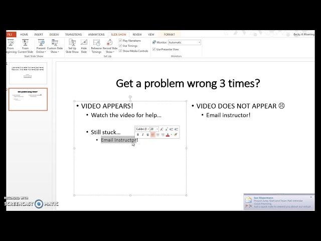 Intro to Webwork, Fall 2017