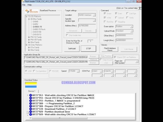 Samsung C3262 Flash done with flash tool by GsmHelpFul