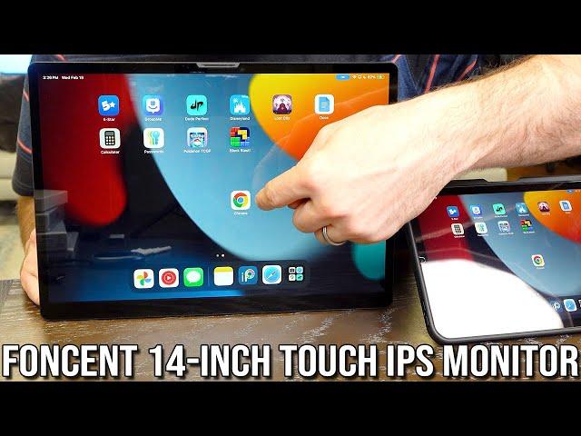 Foncent 14-Inch IPS 2K UHD HDMI Touch Monitor for iPad