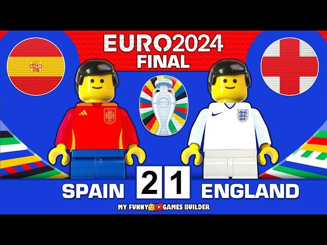 EURO 2024 Final : Spain vs England 2-1  All Goals & Highlights in Lego Football