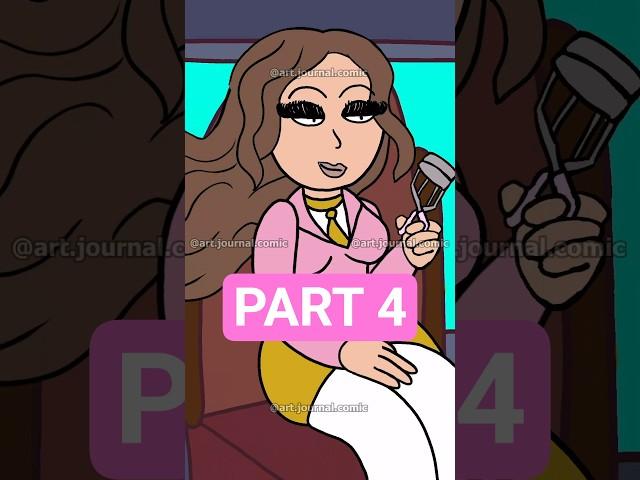POV: Girls doing makeup on a moving bus (Part 4) #shorts #asmr #makeup #viral #series #animation