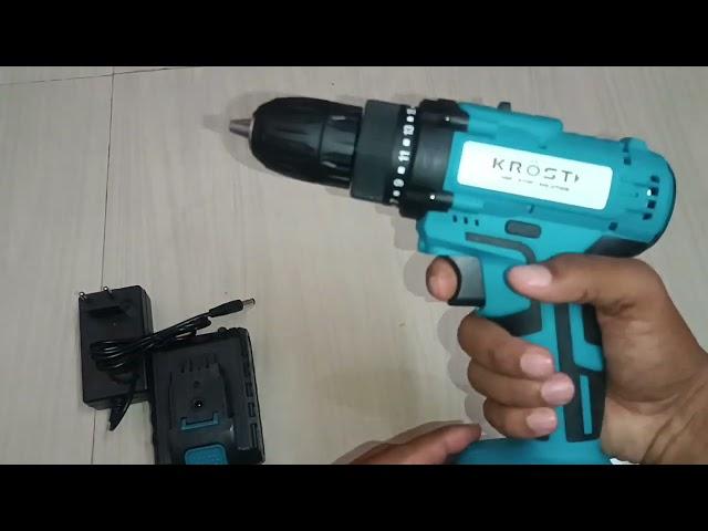 KROST Cordless 21v Drill Multi Function Drill,20 Stage Torque Screwdriver-2 speed control (unboxing)