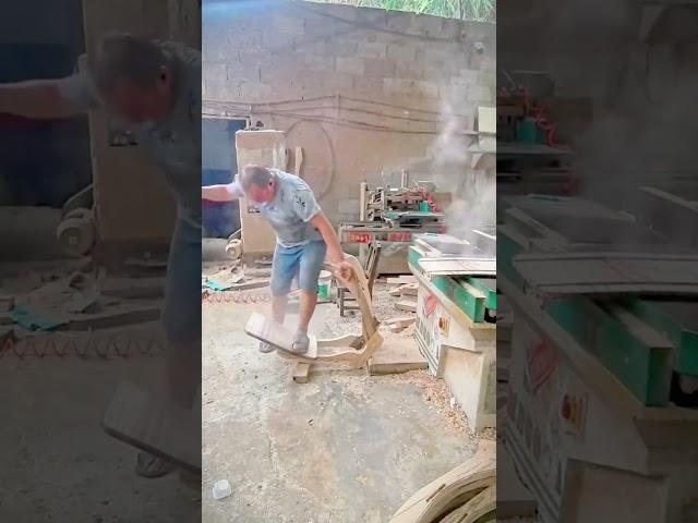 wood assembly process for making chairs #shorts
