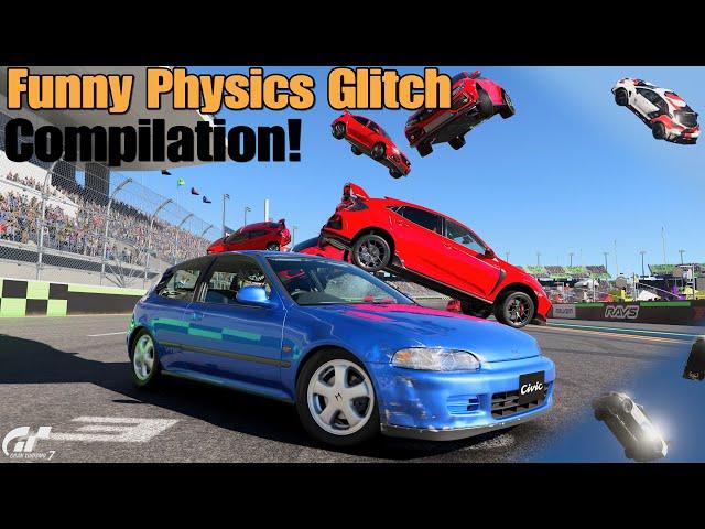 Gran Turismo 7 FAILS: Funny Glitch Physics Compilation & Jump, Insane Speed & More!