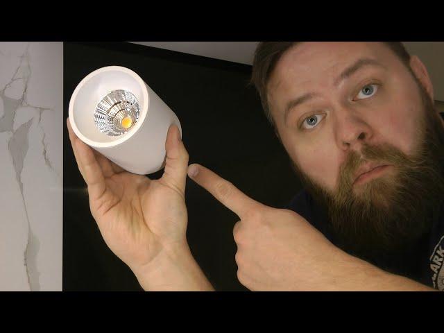 Как установить накладной LED светильник  на натяжной потолок