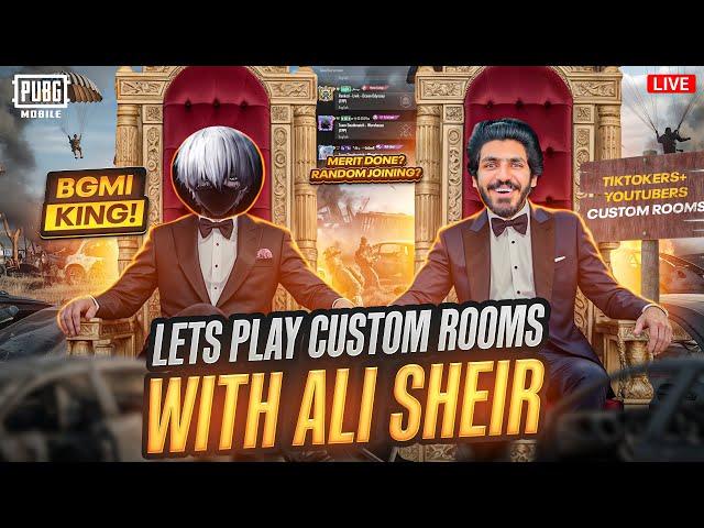 AJJ BGMI KING ALI SHEIR YT  COMEBACK TIME ARE YOU READY PLAY ALL TIKTOKERS + YOUTUBERS CUSTOM ROOMS