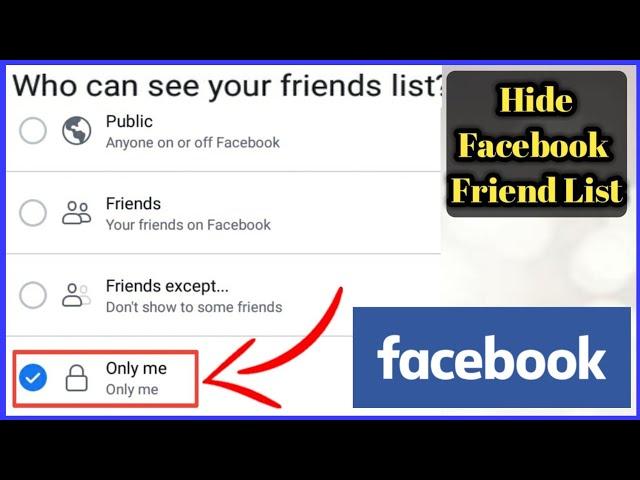 How to hide facebook mutual friends list / hide fb friends list