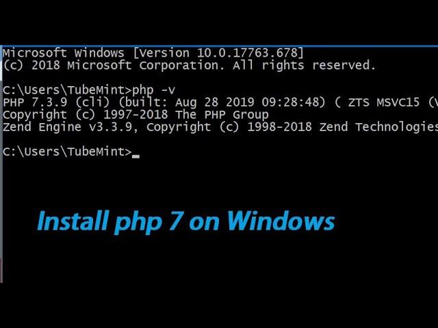 How to install php 7 on Windows 10