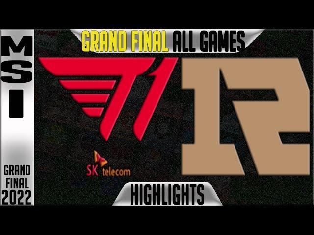 T1 vs RNG Highlights ALL GAMES | MSI 2022 Grand Final | T1 vs Royal Never Give Up