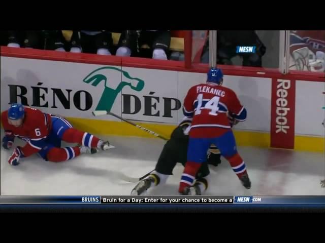 Milan Lucic nails Jaroslav Spacek {Dual-Feed} [HD]