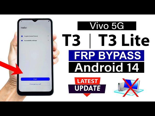 Vivo T3/  T3 Lite 5G : Google Account/ FRP Bypass - 100% Working Method (Without Pc)