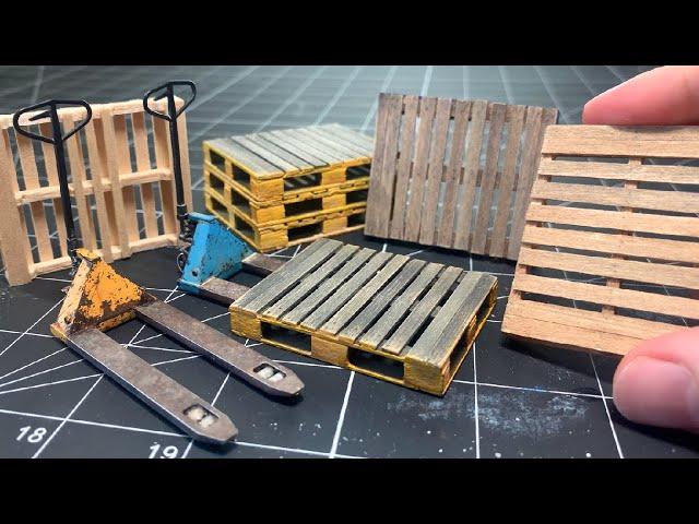 Make and Paint Realistic Miniature Wooden Pallets