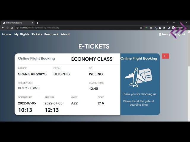 Online Flight Booking System in PHP MySQL with Source Code - CodeAstro