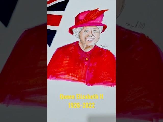 A Tribute to Queen Elizabeth II #queenelizabeth #royalfamily #queen #art #ohuhumarkers #kidartist