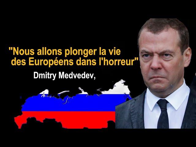 Medvedev - "Nous allons plonger la vie des Européens dans l'horreur"