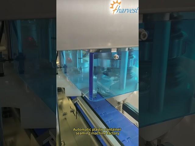 Automatic snack food plastic container seaming machine factory