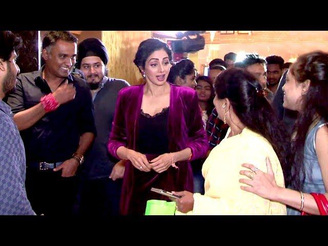 Sridevi Goes INSIDE Theatre To Celebrate Success Of Her Movie MOM With Fans