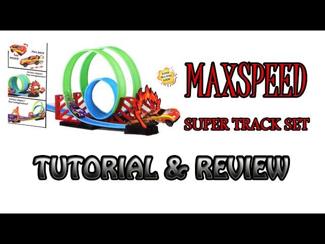 Kids toy videos: MaxSpeed Super Track Set | toy train videos toys tutorial and Review