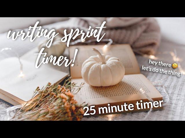 WRITING SPRINT 25 MINUTE TIMER! a productivity sprint timer for all your cute fall needs 