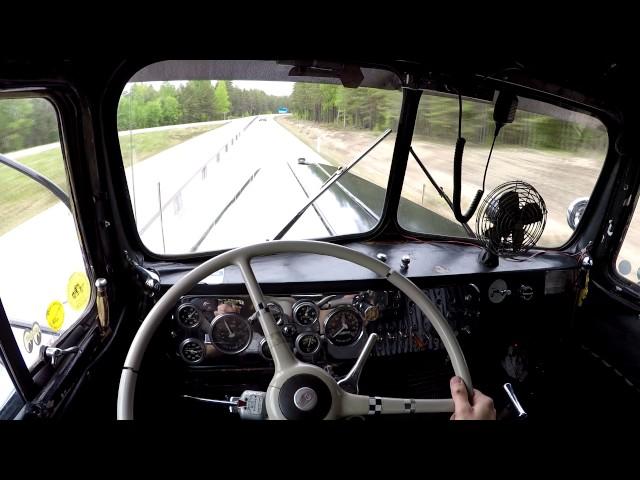 Take a ride in the 1950 Kenworth - Shifting and Cummins sound