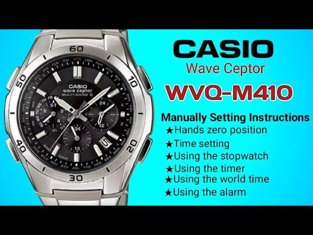 Casio Wave Ceptor WVQ-M410, (5174) setting instructions.