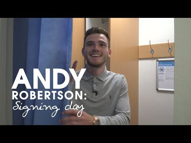 Robertson's first day at Liverpool FC | Signing day vlog series