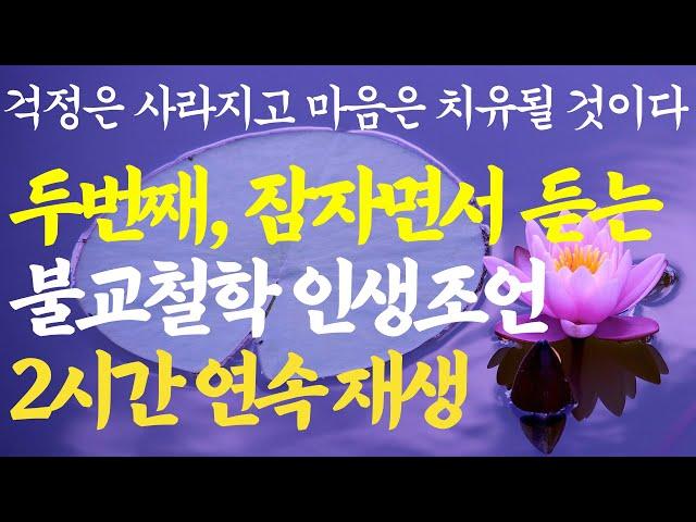 잠자면서 듣는 불교철학 인생조언 모음 2시간|노후에는 다 부질없다 물처럼 살아라|당신의 인생을 바꿔줄 부처님 명언|인생이 바뀌는 말의 힘|잠잘때|오디오북 석가모니 ASMR 수면