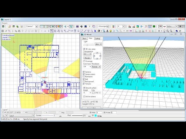 CCTV design with VideoCAD. Loading background. Video tutorial. Lesson 4.