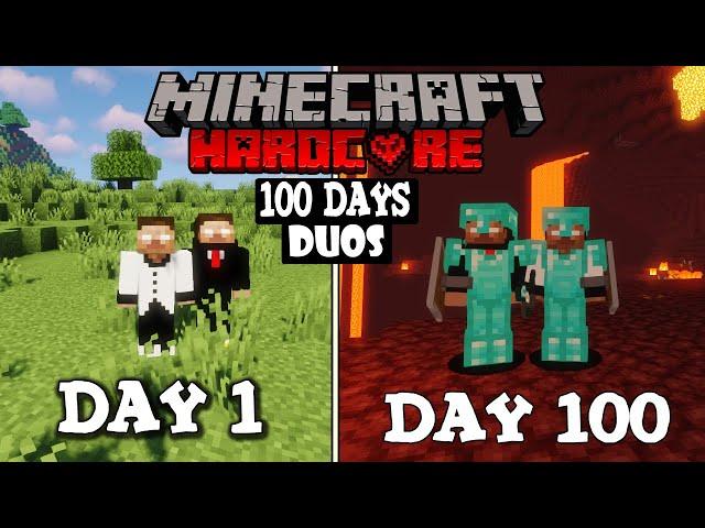 We Survived 100 Days In Hardcore Minecraft : KRMStudioz and Mechanicz  DUO - Herobrine Brothers