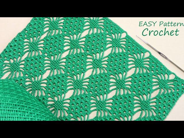 Красивый УЗОР КРЮЧКОМ легкое ВЯЗАНИЕ для начинающих  SUPER EASY Pattern Crochet for beginners