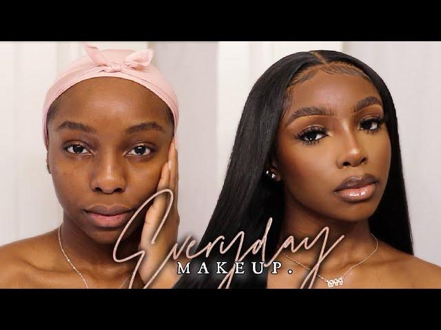 *Detailed* Flawless Everyday Soft Glam DARKSKIN WOC MakeUp Tutorial For Beginners