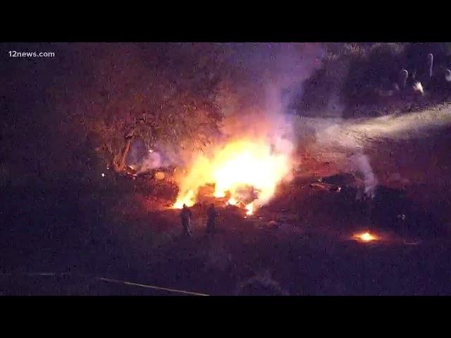 Plane crashes, catches fire on Scottsdale golf course