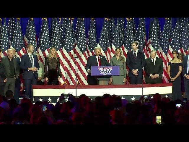 LIVE：トランプ氏がパームビーチで演説へ　Live from Trump, Vance campaign headquarters on election night