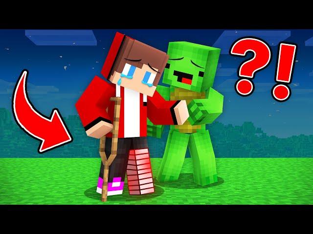 JJ Broke his Leg and his Friend Mikey helps him Walk - Maizen Minecraft Animation