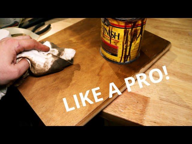 How to stain wood LIKE A PRO! Pine wood staining tips and tricks