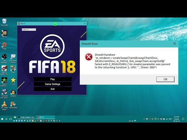 DirectX Function Error on Fifa 18 after windows 10 update (Try this fix first)