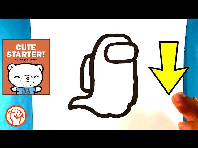 How to Draw Among Us - Ghost - Easy Pictures to Draw