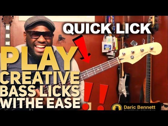 PLAY CREATIVE BASS LICKS WITH THIS TRICK | Quick Lick Lesson Series ~ Daric Bennett's Bass Lessons