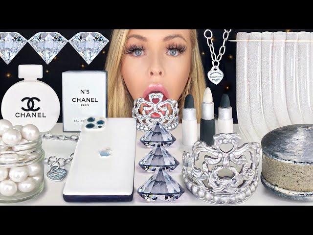 ASMR EDIBLE TIFFANY BRACELET, CHANEL PERFUME, BLACK SESAME COOKIES MUKBANG 먹방 꿀벌