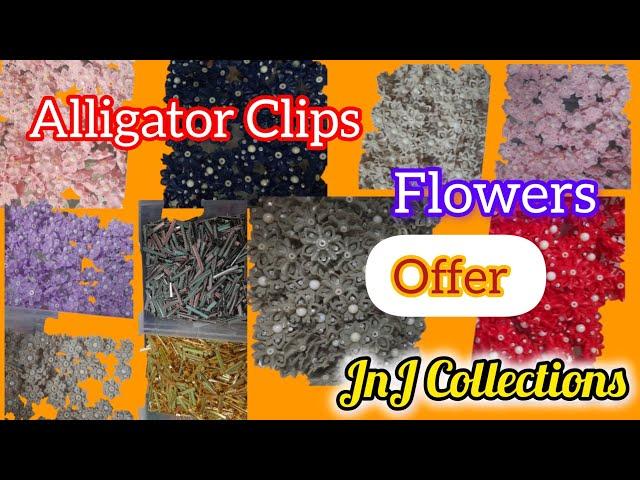 Alligator Clips &Flowers️ Offer Price ല്‍ WhatsApp 7034 253 283 #hairaccessories #flowers #business