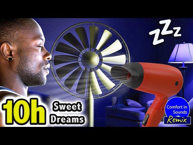 Relaxing Hair Dryer ASMR, Wind and Oscillating Fan Sounds, NO ADS, White Noise for Deep Sleep