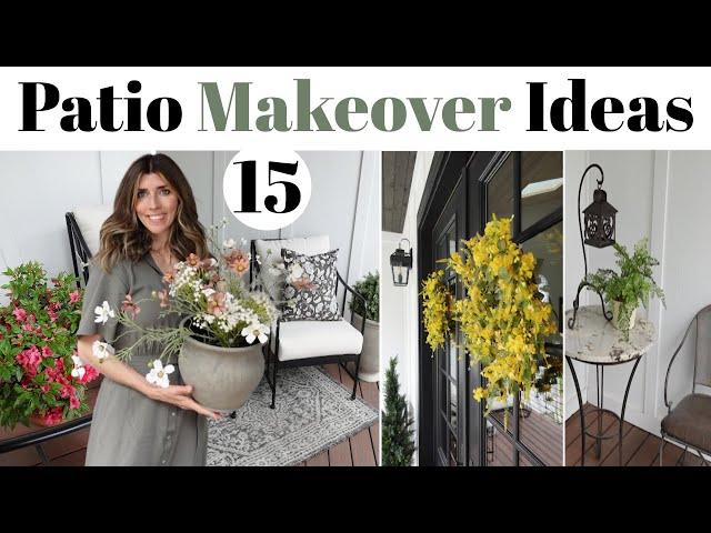 SMALL PATIO MAKEOVER IDEAS / 15 OUTDOOR Decorating Ideas for Spring & Summer Porch Decor!